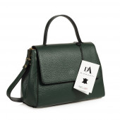 Geanta dama din piele naturala DiAmanti Salvini Verde Menta Inchis